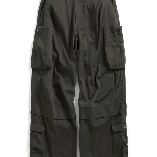 해칭룸 Zip Cargo Work Pants Dark Khaki