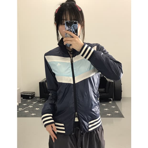 Adidas Y2k Blue zip up