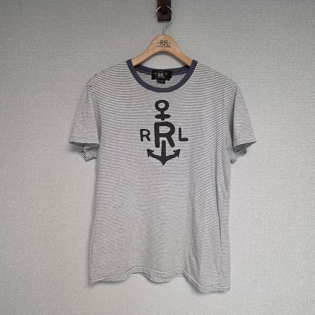 RRL 더블알엘 앵커 로고 반팔 티셔츠 M