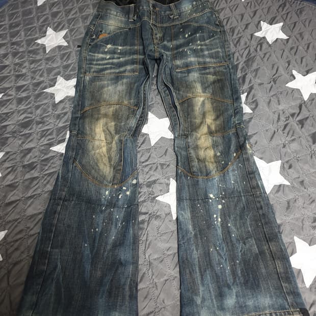 URBANUS 빈티지 워싱 보드복 데님팬츠 (L)