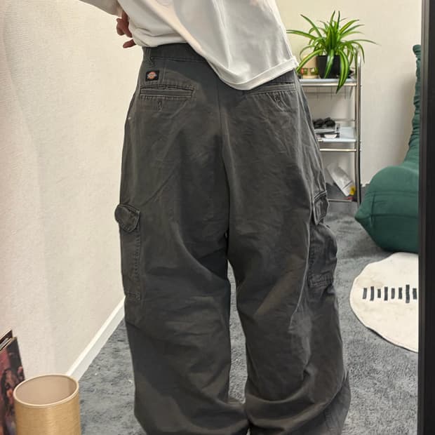 90s DICKIES charcol work cargo wide pant