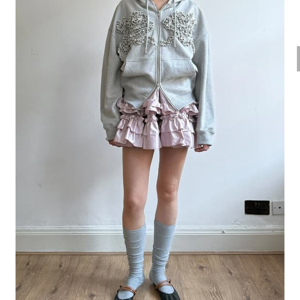 시눈 프릴후드집업