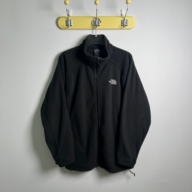 노스페이스 블랙 플리스 집업 자켓 L