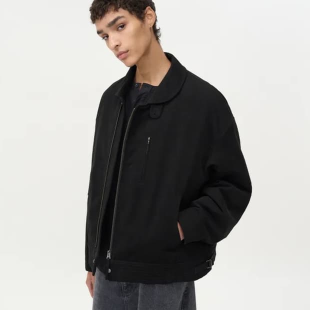 [M] 인사일런스 몰스킨 덱 자켓 블랙