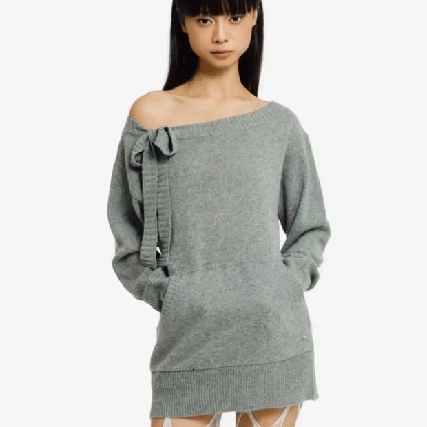 포어링 머핀 니트 원피스