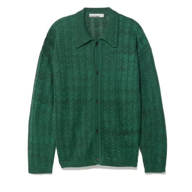 S 비슬로우 스탠다드 크로셰 니트 셔츠 가디건