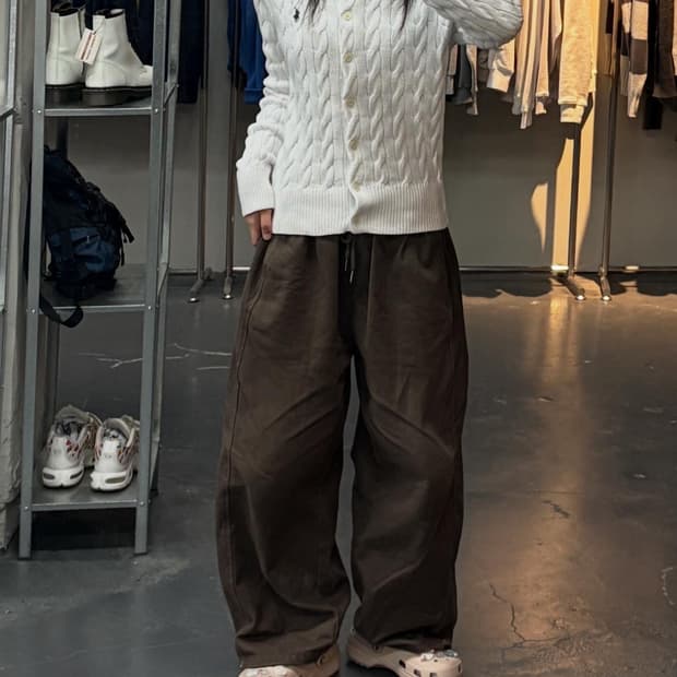 폴로랄프로렌 화이트 케이블 니트 가디건 A2850