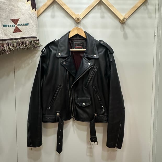 JPN MACHOPE 카우하이드 더블 라이더 자켓 L