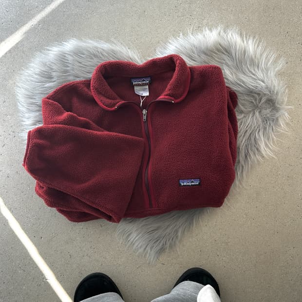 파타고니아 00s 신칠라 버건디 마수피얼 플리스 