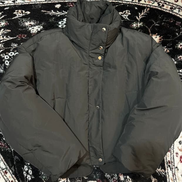 키뮤어 레이어드 숏패딩 블랙 