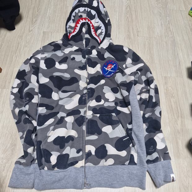 베이프 카모 안감 기모 후드집업 l