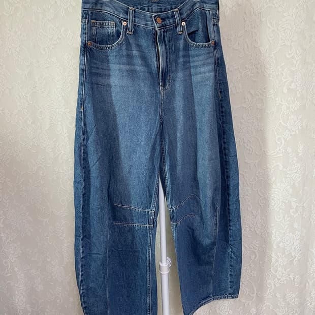 GAP 커브드 와이드 데님 팬츠
