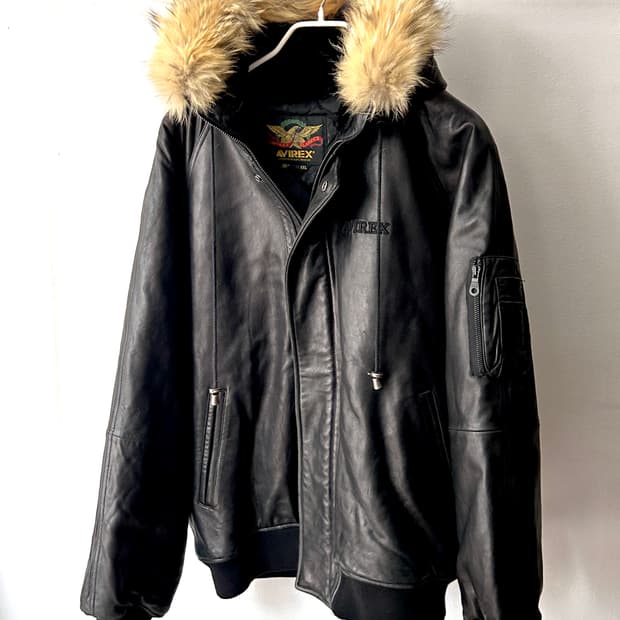 00‘s Avirex leather down(가죽 다운자켓)