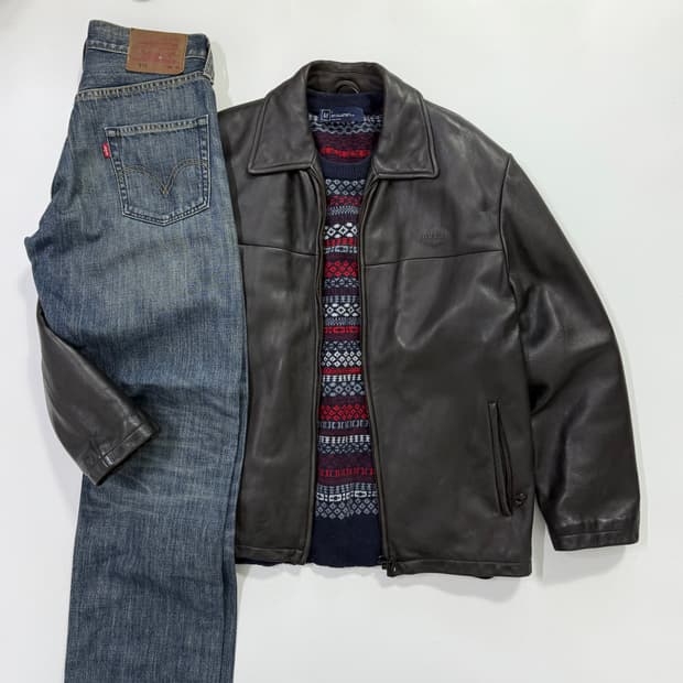 리바이스 레더자켓