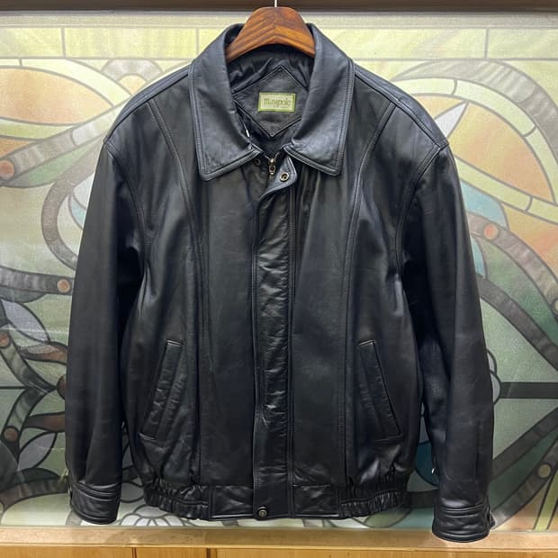 90's cow leather jacket