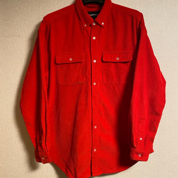 Yeseyesee Corduroy Shirts Red