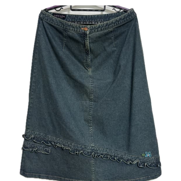 모리걸 자수 청스커트