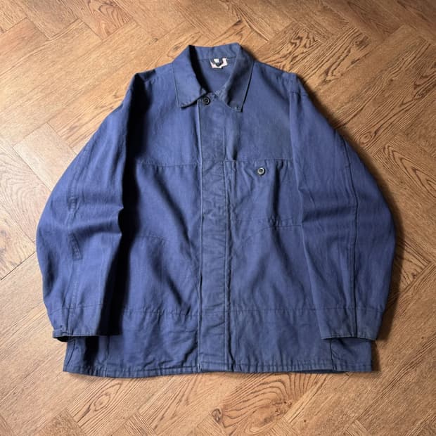 [L]90's 빈티지 워싱 트윌코튼 프렌치 워크 자켓