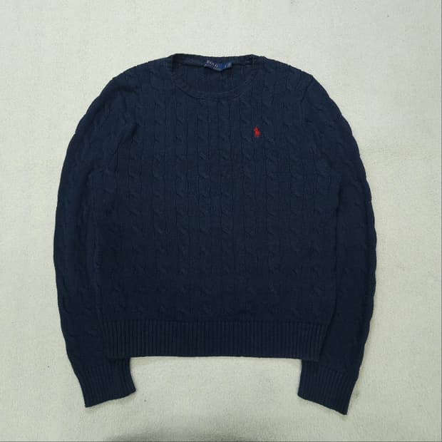 폴로 랄프 로렌 신형 케이블 니트 L 네이비