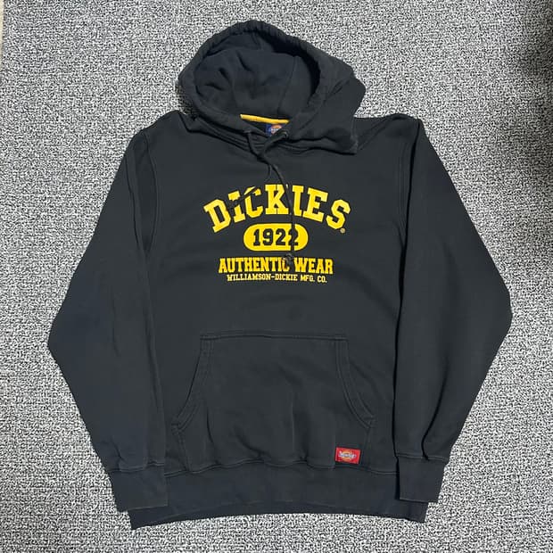 (XL) 디키즈 블랙 프린팅 오버핏 후드티