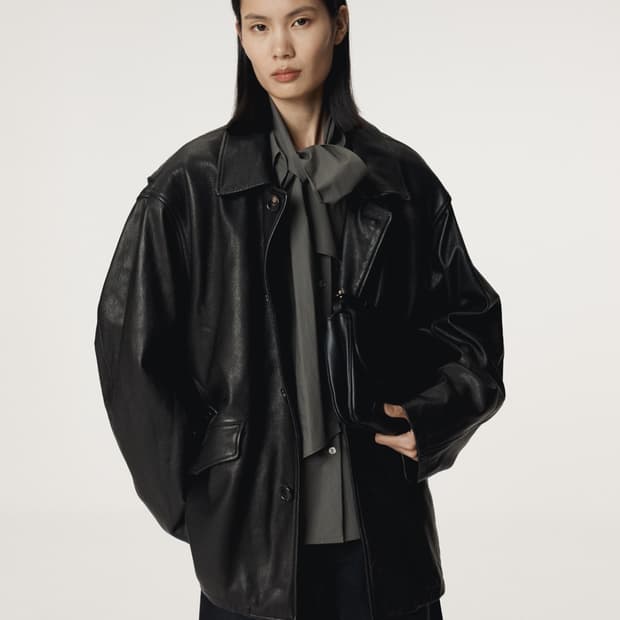 렉토 RECTO 빈티지 레더 초어 자켓 블랙