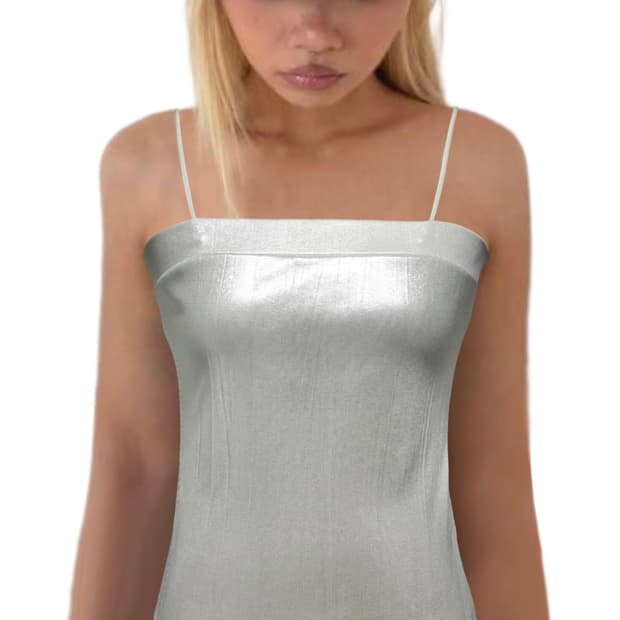 Silver Metallic Cami top