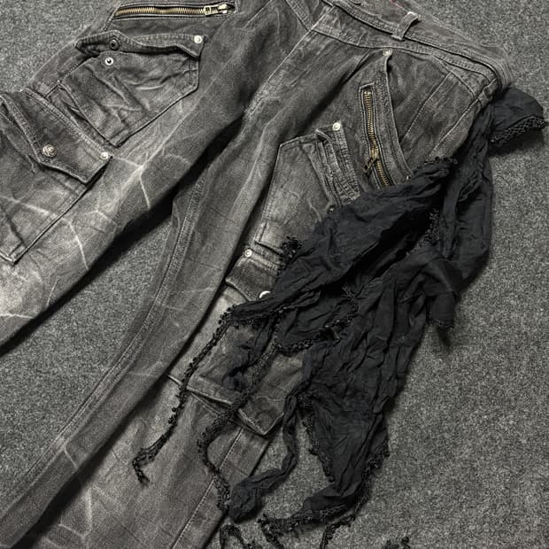 Vintage y2k punk fishnet muffler scarf