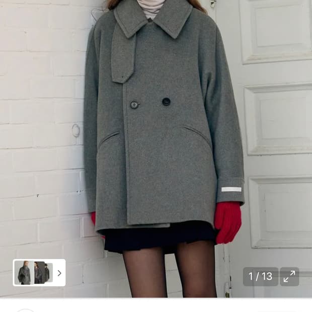 (S) 드로우핏 우먼 울 돌먼 핸드메이드 하프 코트 [M.GREY] 판매