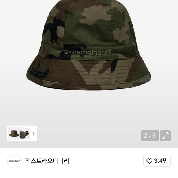 (F) 엑스트라오디너리 카모 버킷햇