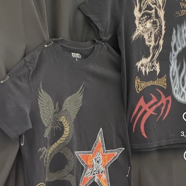 ( L ) 트래비스스캇 머천 반팔티셔츠