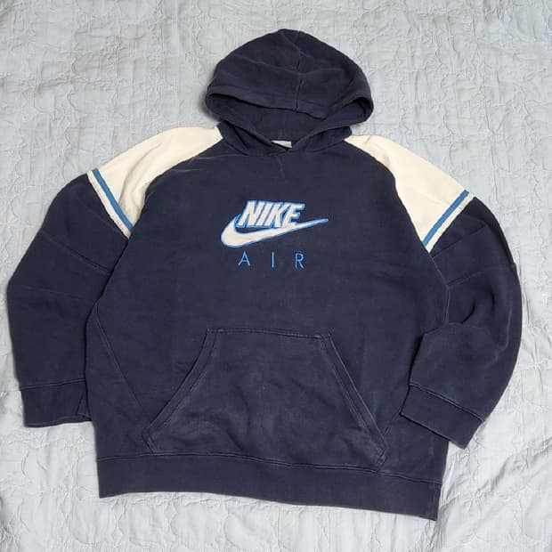 나이키 AIR 빅로고 자수로고 올드스쿨 후드티