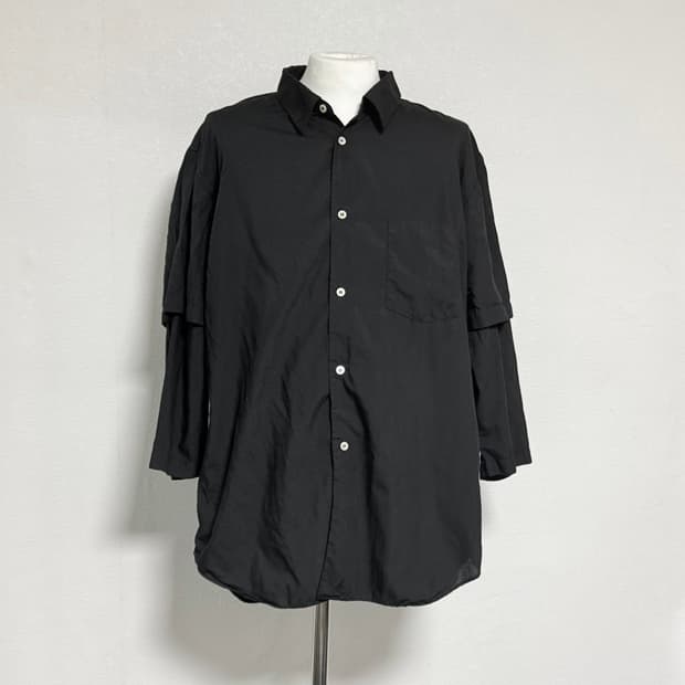 23ss 꼼데가르송 옴므 듀스 이중 소매 셔츠 xl