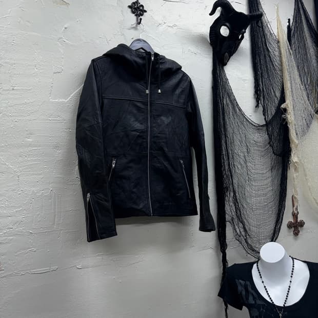 Roshell 00s ninja hood leather jacket