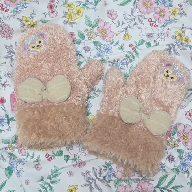 도쿄 디즈니랜드 일본빈티지)디즈니씨 한정판 로맨틱 리본 쉐리메이 털장갑