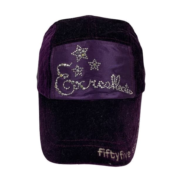 EXR 빈티지 퍼플 벨벳 큐빅 캡