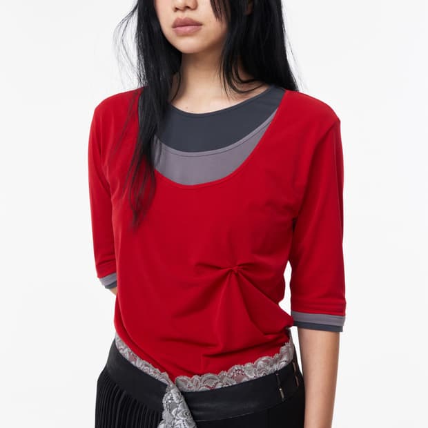 3-LAYERED HALF TOP red
