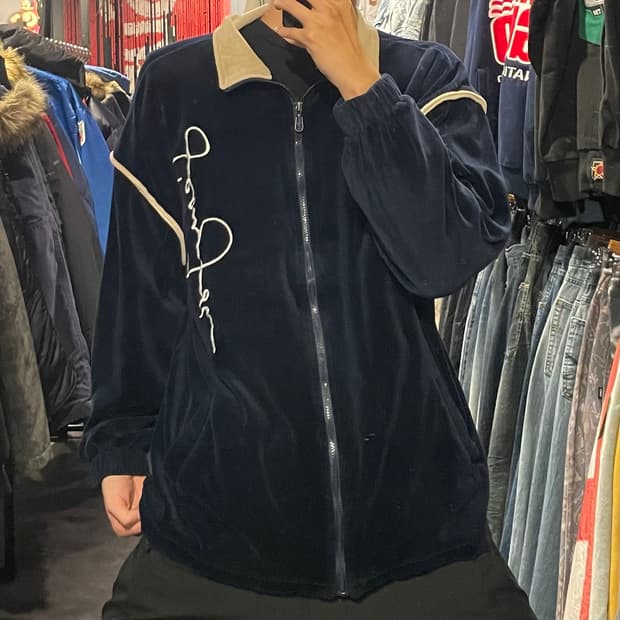 [IM] Sean John 션존 네이비 벨벳 져지