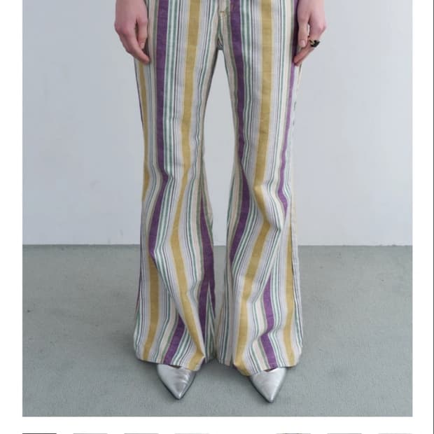 오버듀플레어 RETRO STRIPE BOOTCUT DENIM PANTS_