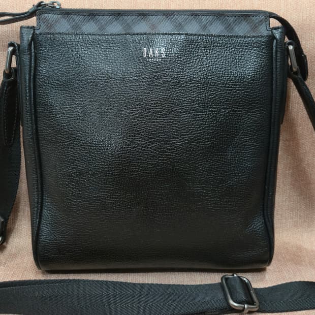 닥스 populet 체크배색 가죽 크로스백메신저백