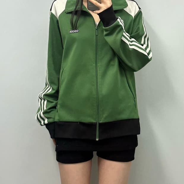 아디다스 00s 그린 트랙탑 져지