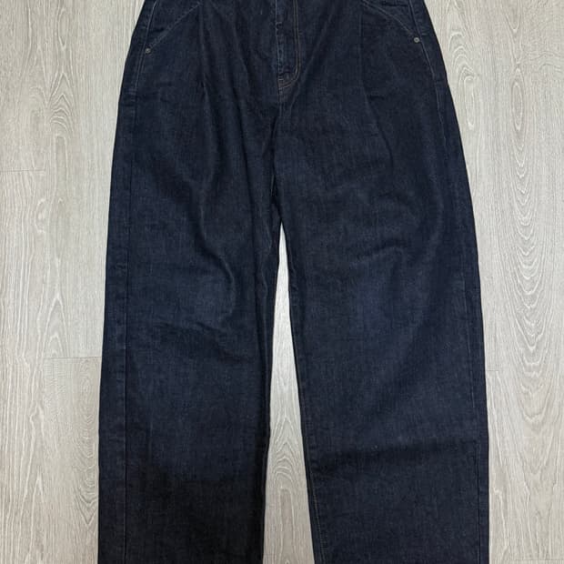 비슬로우 콘밀 원턱 데님 인디고 34