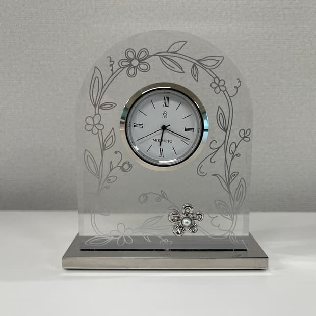 미키모토 펄 진주 아치형 탁상시계 MIKIMOTO 7번