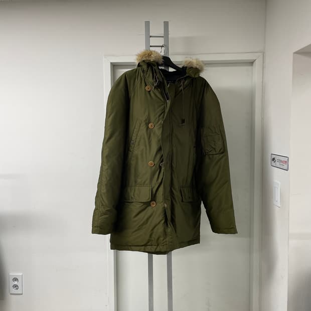 폴로 랄프로렌 N3B 다운 패딩 카키 XL