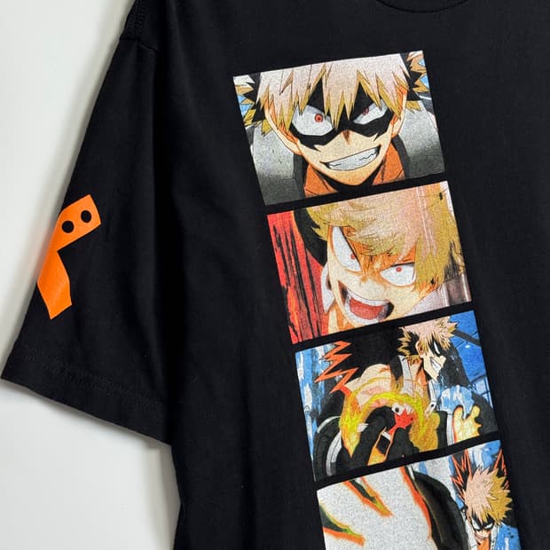 나히아 히로아카 바쿠고 공식 라이센스 반팔 티셔츠 XL