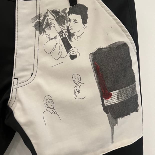 ERD 20ss Skinny Wool Patch Trouser