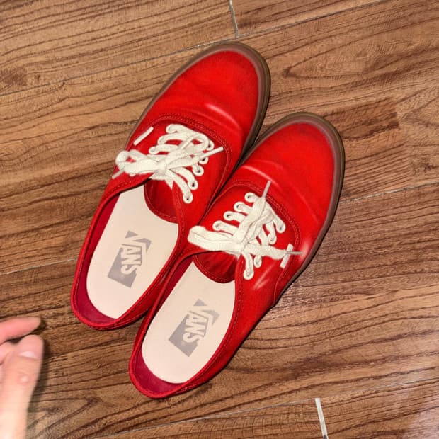 Vans 로우탑 스니커즈 빈티지 레드