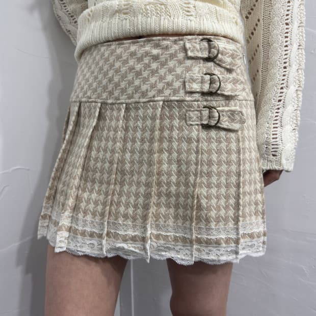 liz lisa design mini wool skirt