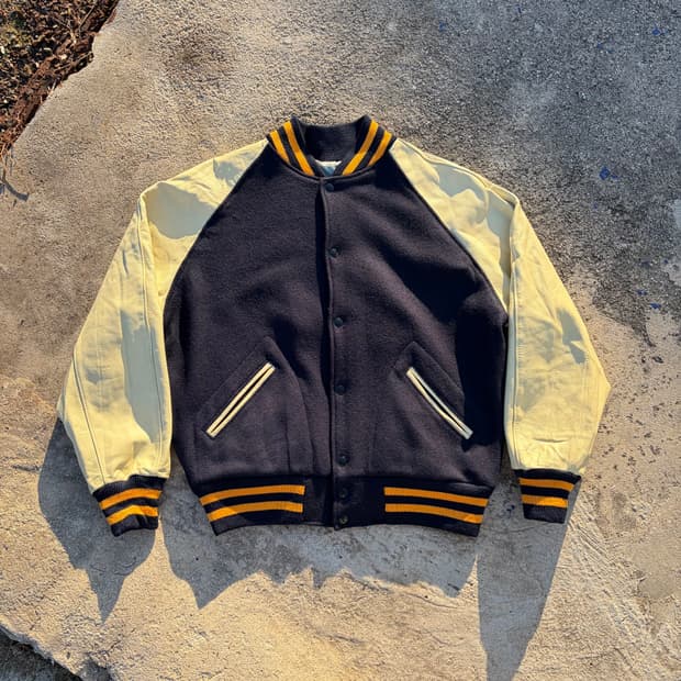 80s USA 빈티지 레글런 울 바시티 자켓 L
