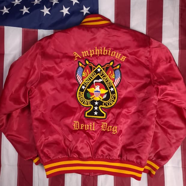 오리지날 미국제조 미해병대 나일론 바시티점퍼