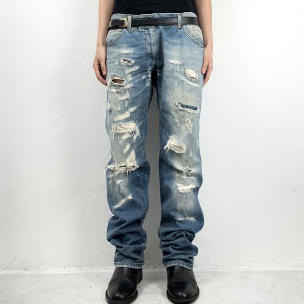 Dolce & Gabbana Distressed Plate Denim J